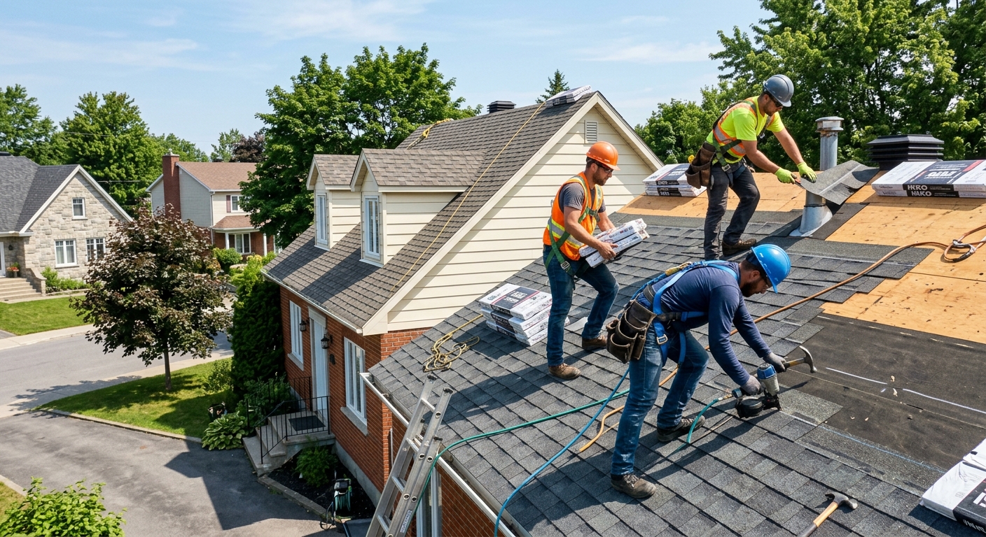 Roger Lacasse roofing crew